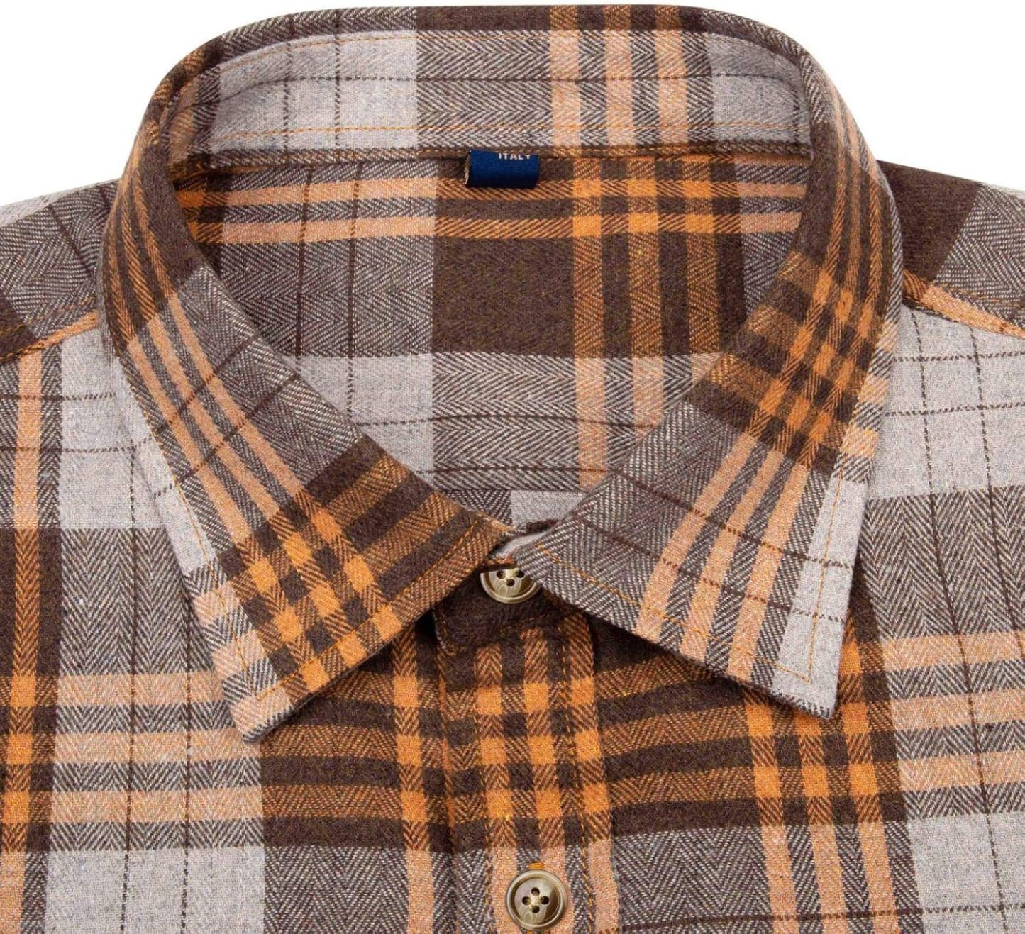 Alimens & Gentle Boy's Flannel Shirt Button Down Long Sleeve Plaid Casual Shirts
