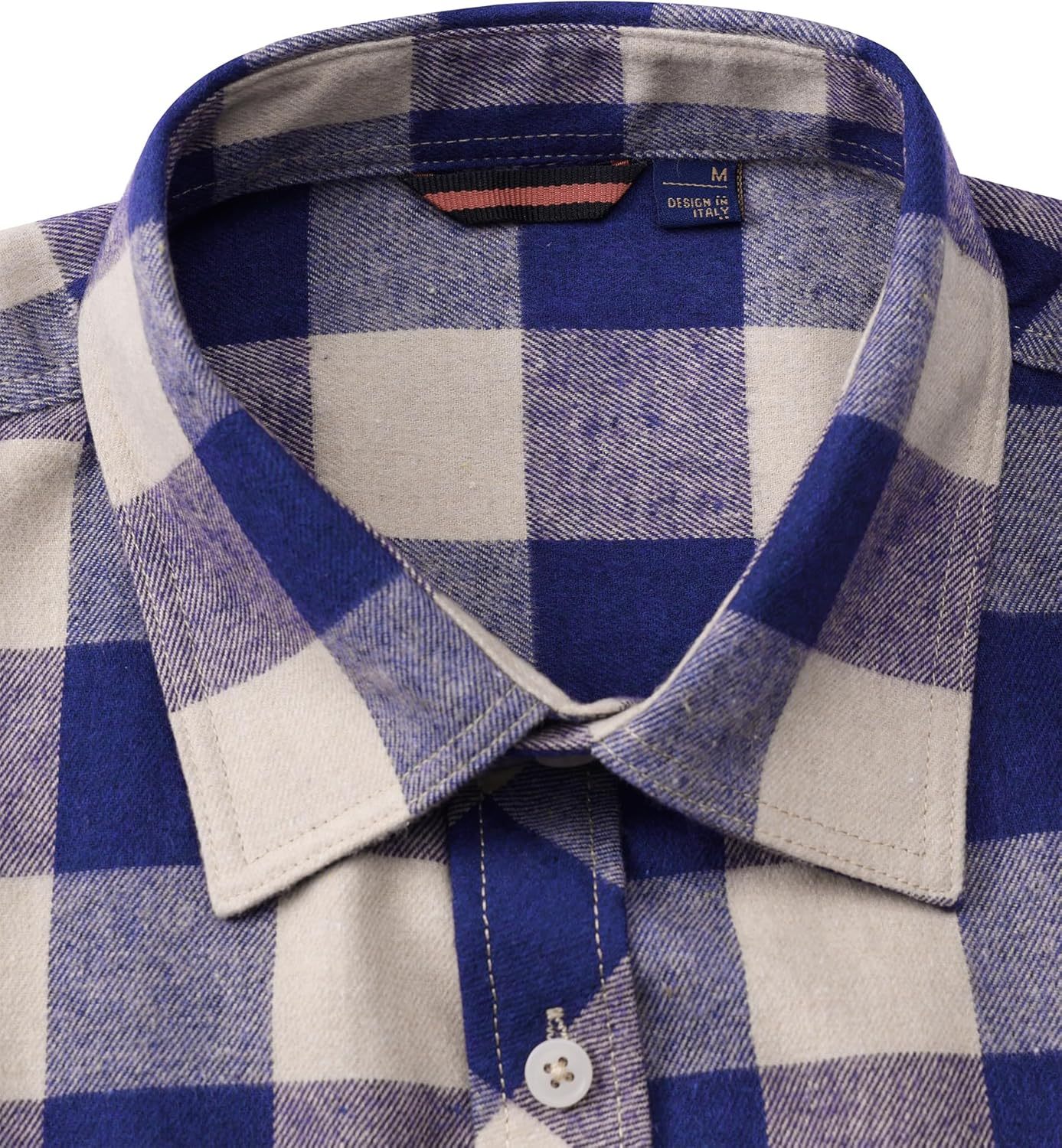 Alimens & Gentle Boy's Flannel Shirt Button Down Long Sleeve Plaid Casual Shirts