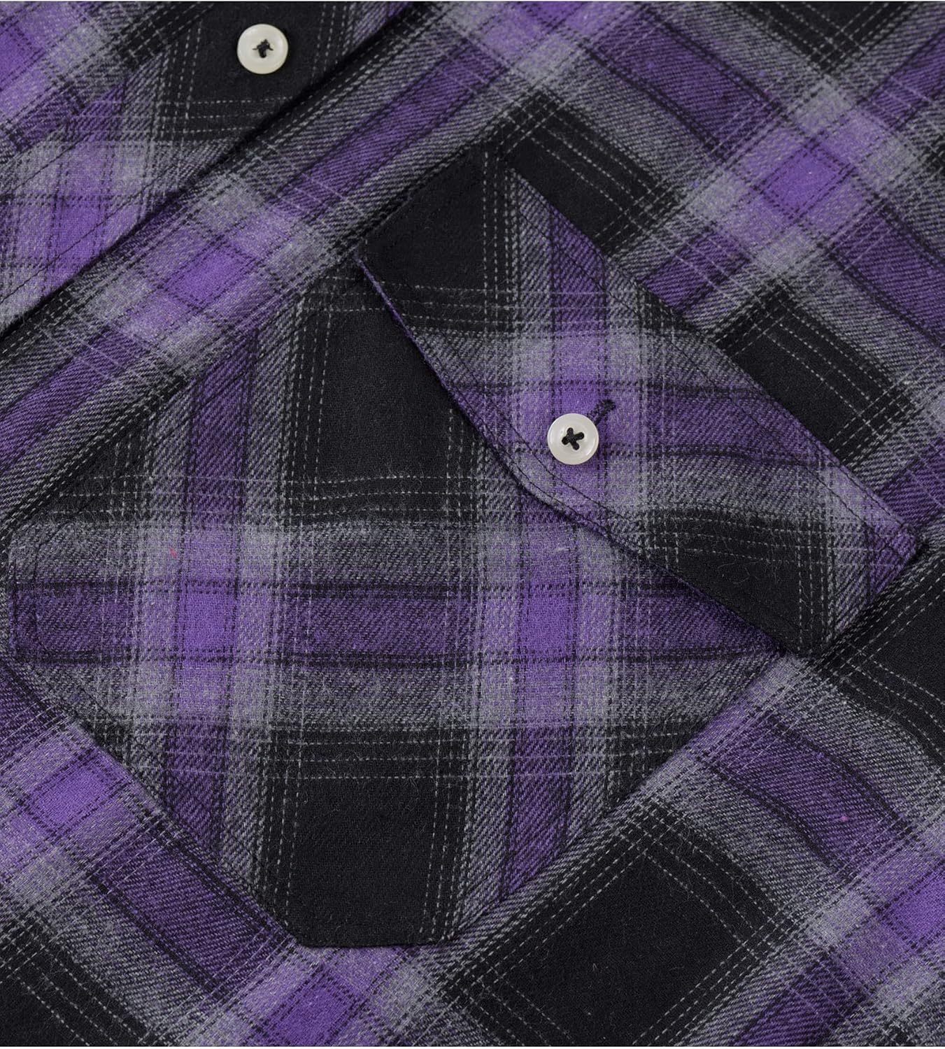 Alimens & Gentle Boy's Flannel Shirt Button Down Long Sleeve Plaid Casual Shirts