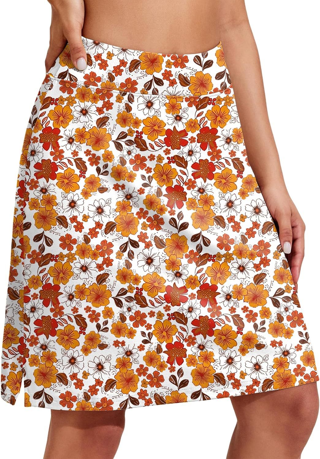 Women’s 20"-Inch Knee-Length Athletic Skirt with Pockets