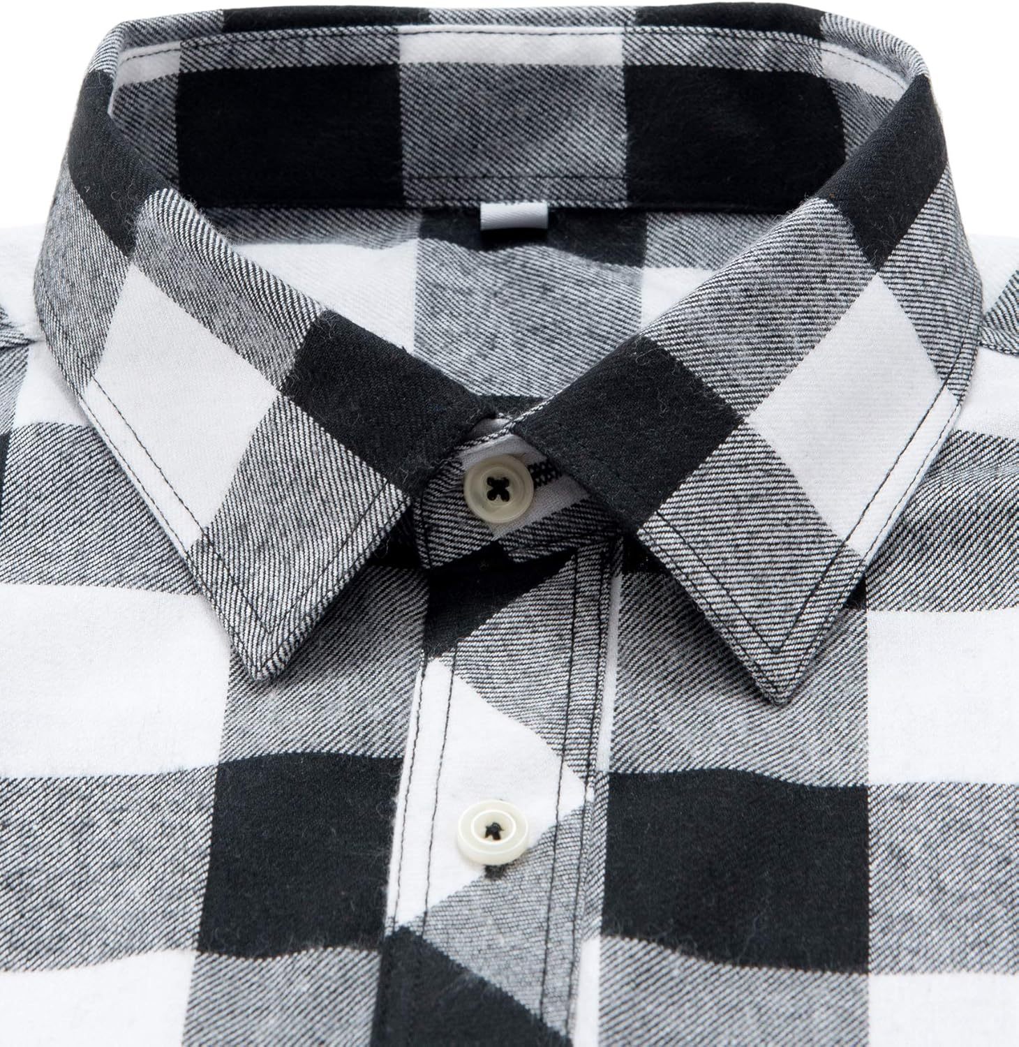 Alimens & Gentle Boy's Flannel Shirt Button Down Long Sleeve Plaid Casual Shirts