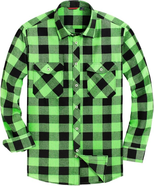 Alimens & Gentle Boy's Flannel Shirt Button Down Long Sleeve Plaid Casual Shirts