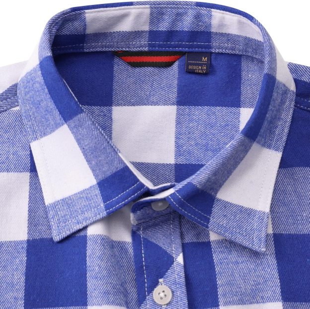 Alimens & Gentle Boy's Flannel Shirt Button Down Long Sleeve Plaid Casual Shirts