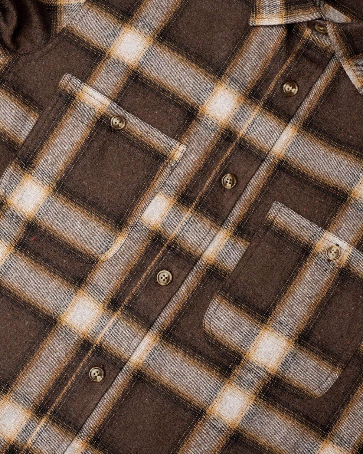 Alimens & Gentle Boy's Flannel Shirt Button Down Long Sleeve Plaid Casual Shirts
