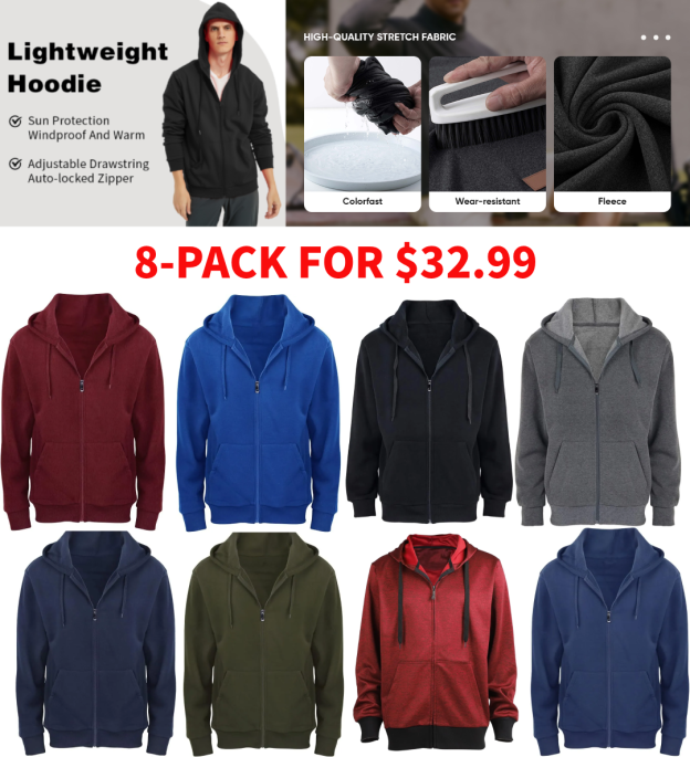 Men's Cashmere Full Zip Casual Long Sleeve Sweatshirt