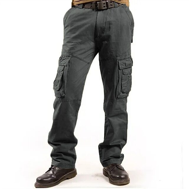6-parks Men's Cargo Pants Cargo Trousers Hiking Pants Pocket Plain Comfort Breathable Outdoor Daily Going out 100% Cotton Fashion
