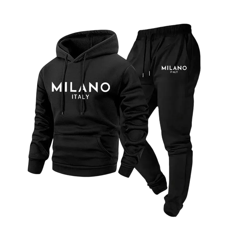 Men's Milano Printed Hoodie and Drawstring Sweatpants Set