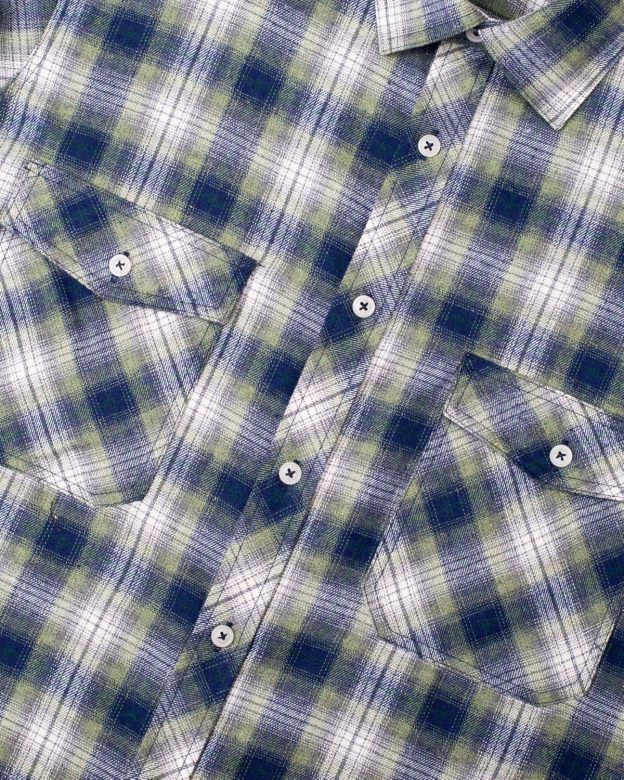 Alimens & Gentle Boy's Flannel Shirt Button Down Long Sleeve Plaid Casual Shirts
