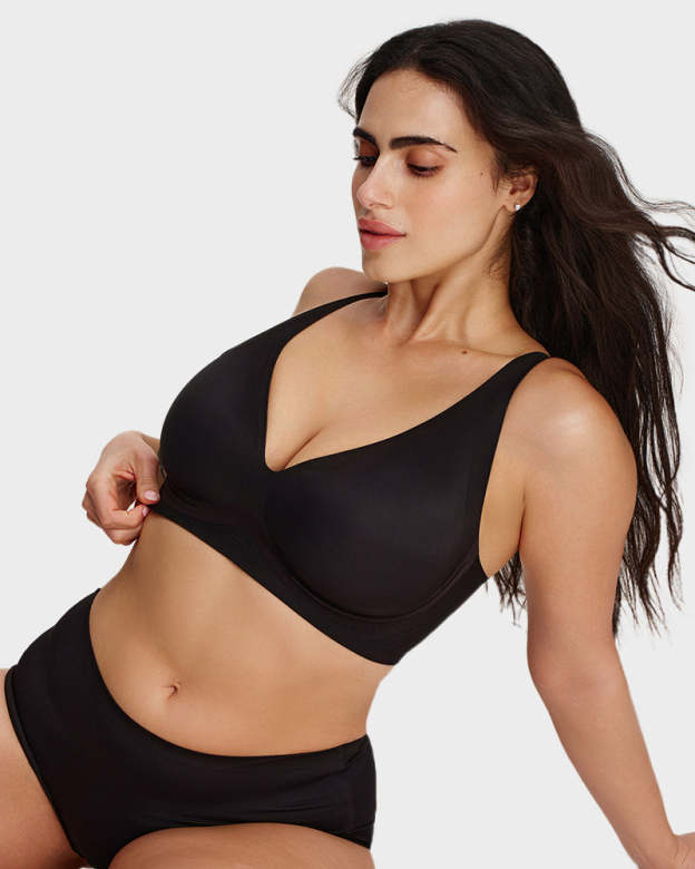 Supportive Wireless Deep-V Bra
