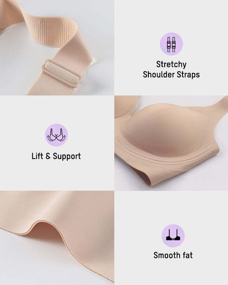 Supportive Wireless Deep-V Bra