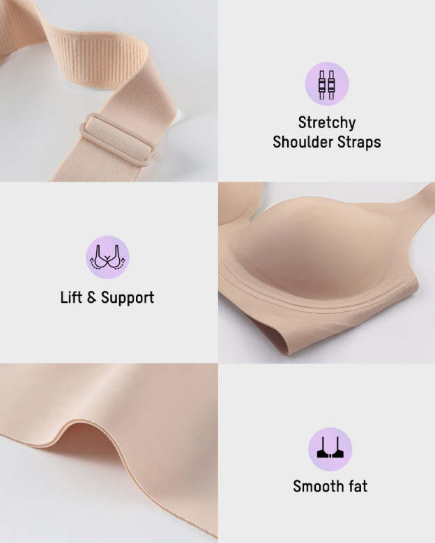 Supportive Wireless Deep-V Bra