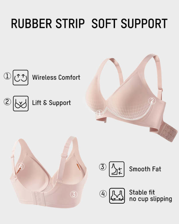 Seamless Deep V Push-Up Wireless Bra