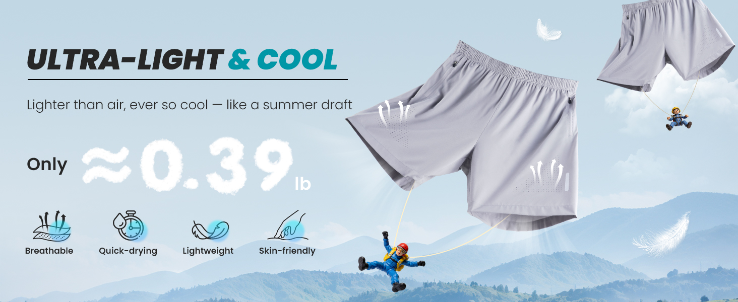 Mens athletic shorts