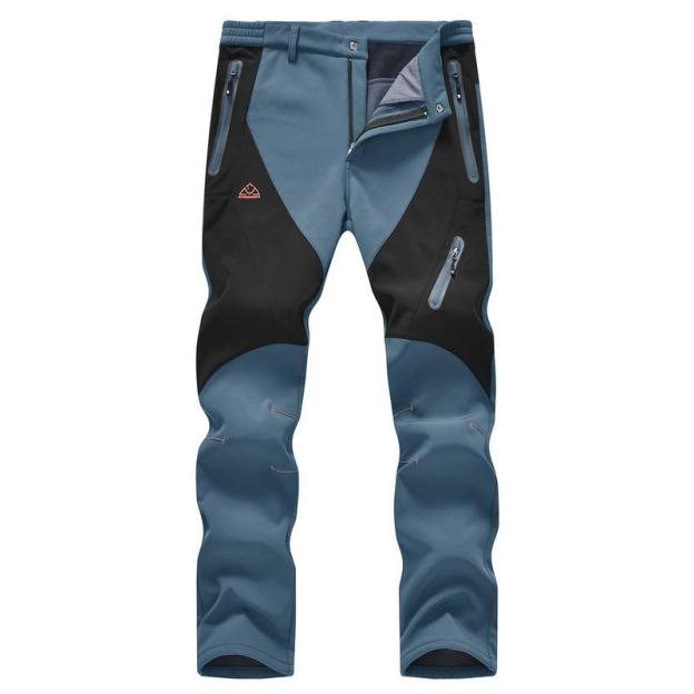 Men's All-Weather Insulated Cargo Pants - Waterproof Winter Snow Trousers with Fleece Lining