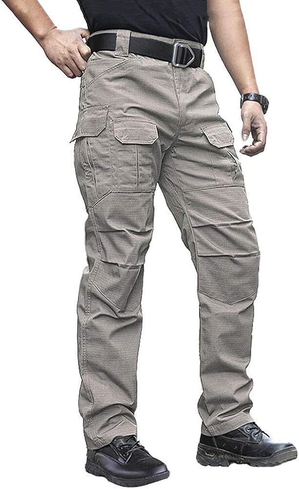 (7 Pants)  Men's Outdoor Tactical Pants Rip Stop Lightweight Waterproof Military Combat