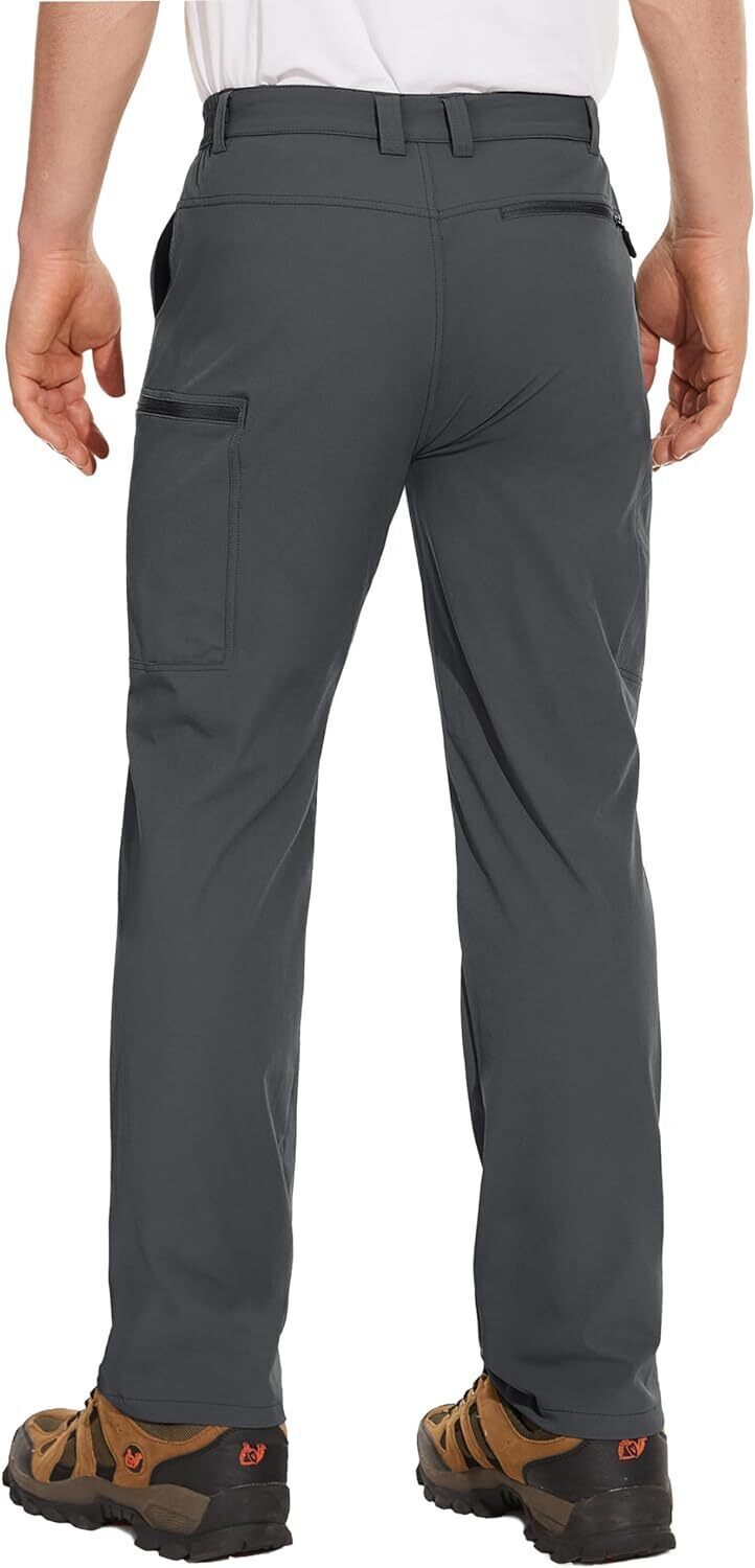 7-park Men's Hiking Pants 6 Pockets,Water Resistant Ripstop Outdoor Pants,Lightweight Quick Dry Fishing Work Pants