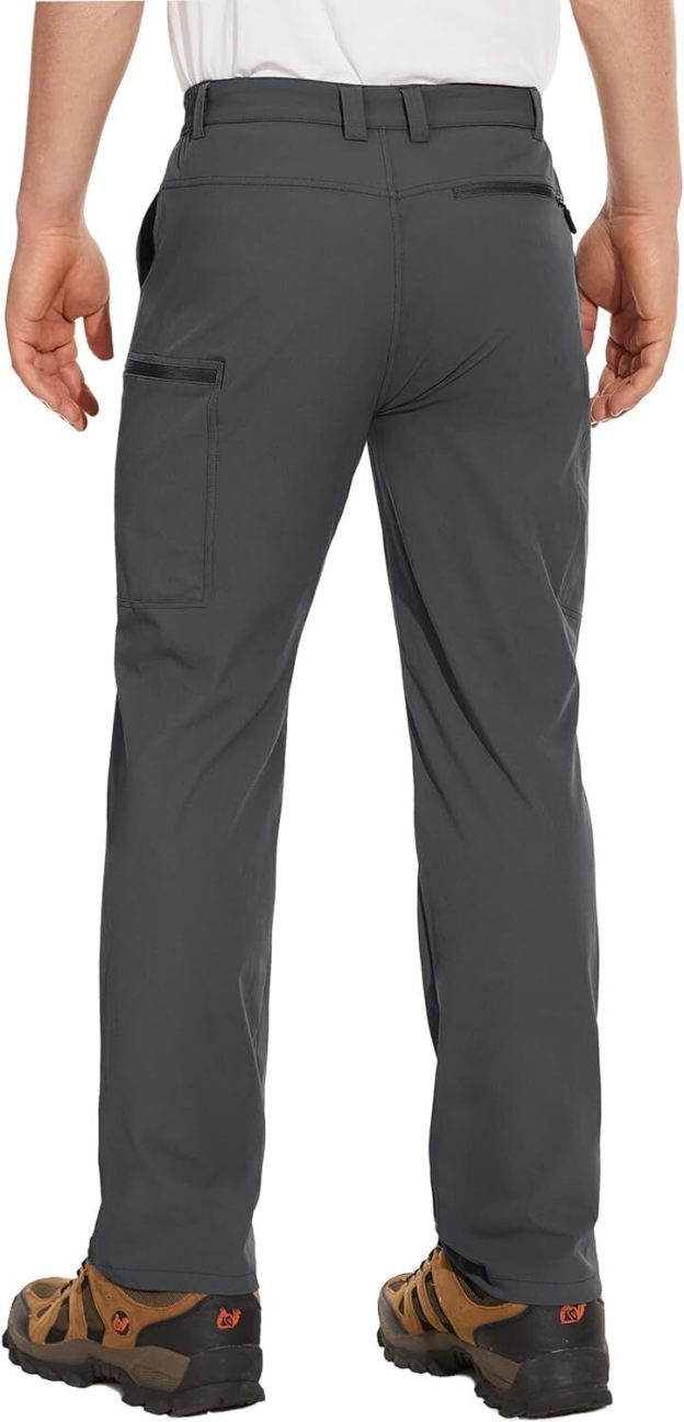 7-park Men's Hiking Pants 6 Pockets,Water Resistant Ripstop Outdoor Pants,Lightweight Quick Dry Fishing Work Pants