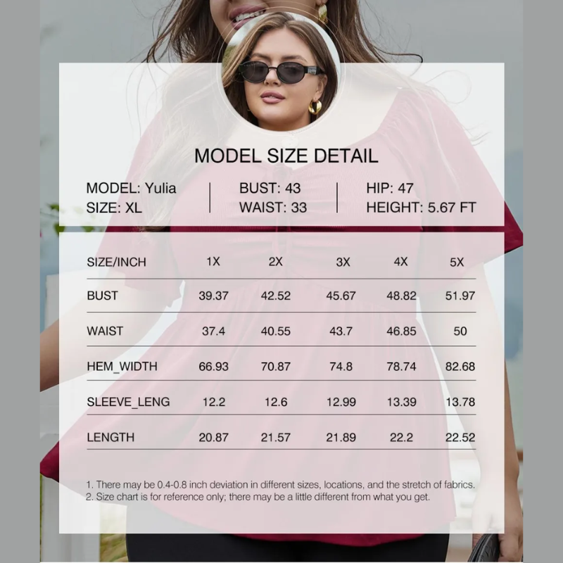 Women Plus Size Sweetheart Neck Short Sleeve Shirred Peplum Blouse Tops Shirts(1X-5X)