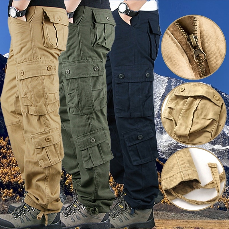 Men's Outdoor Pants Cargo Pants Hiking Pants Trousers Military Camouflage Outdoor Regular Fit Waterproof Breathable Quick Dry Pants / Trousers Forest Green Black+Grey Cotton Hunting Climbing Camping 2025 - €25.99 –P1