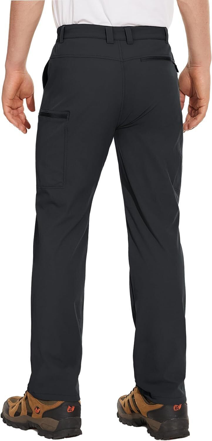 7-park Men's Hiking Pants 6 Pockets,Water Resistant Ripstop Outdoor Pants,Lightweight Quick Dry Fishing Work Pants