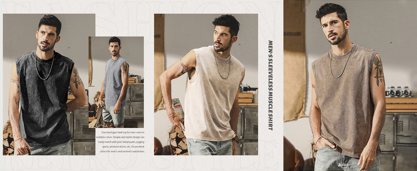 sleeveless acid wash t shirts