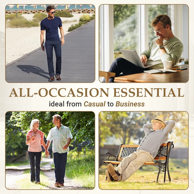  Men's High Elastic Business Casual Pants