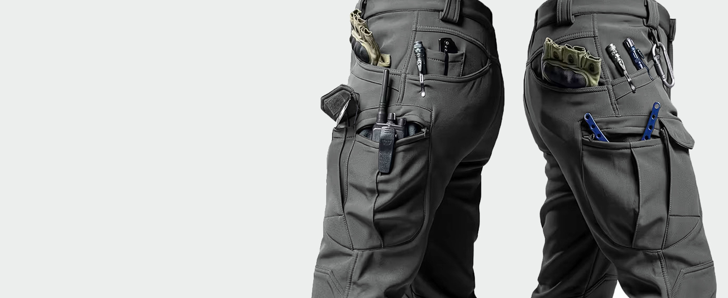 Men&amp;#39;s Tactical Pants Stretch Waterproof Fabric Durable Cargo Pants for Hiking Casual Work Pants