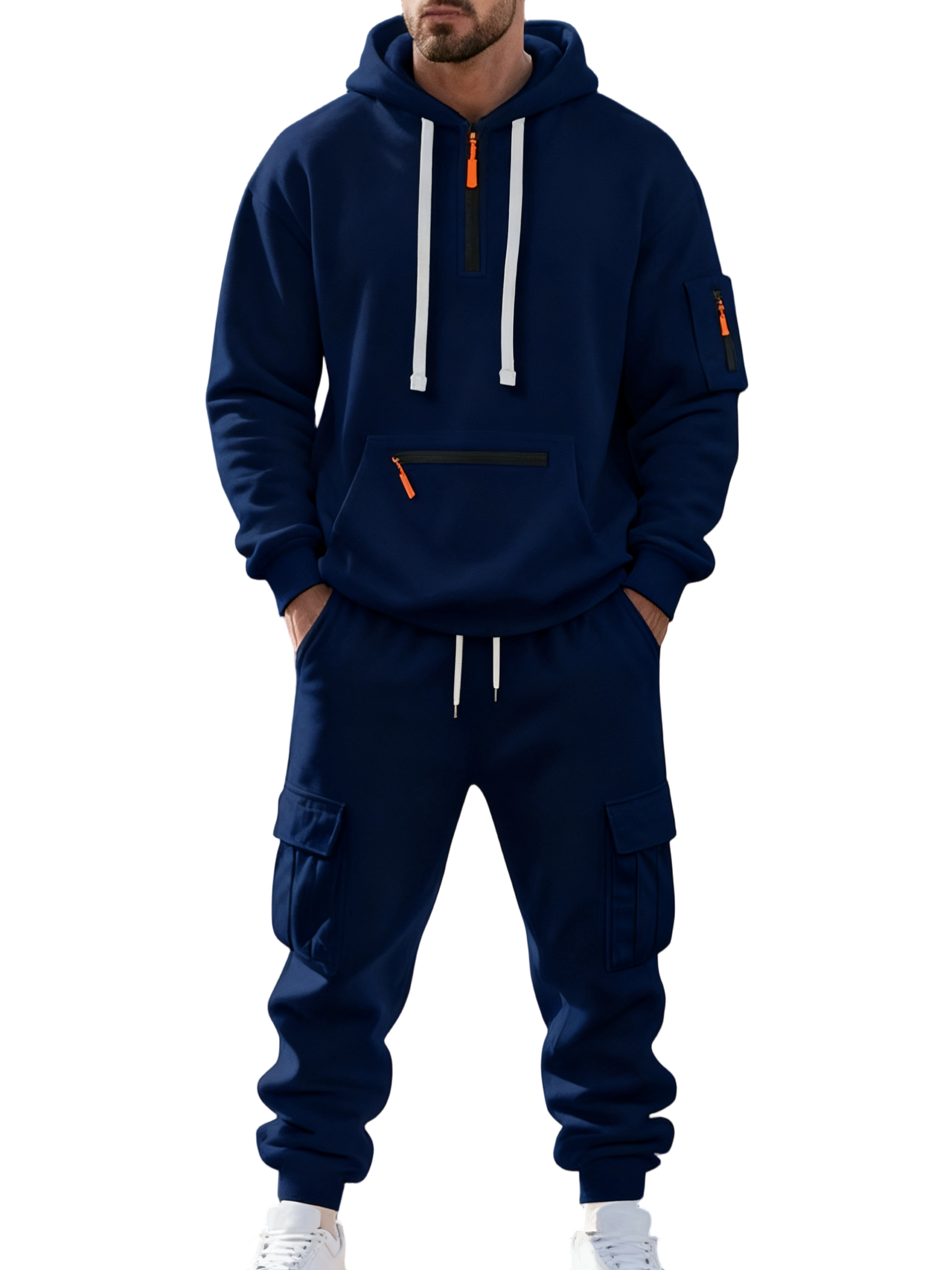 7 SETS $27,Clearance sale!Men’s Winter Fleece-Lined Set – Warm Casual Workwear Outfit with Multi-Pocket Jacket & Pants