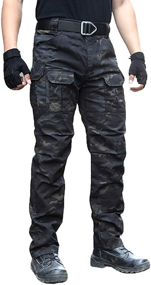 (7 Pants)  Men's Outdoor Tactical Pants Rip Stop Lightweight Waterproof Military Combat
