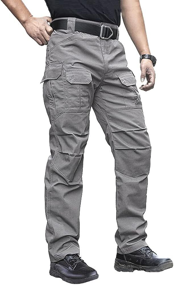 (7 Pants)  Men's Outdoor Tactical Pants Rip Stop Lightweight Waterproof Military Combat
