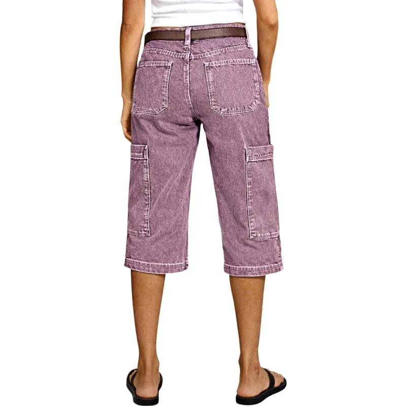 ⚡FINAL SALE⚡- Women's Mid-Rise Straight-Leg Cropped Pants