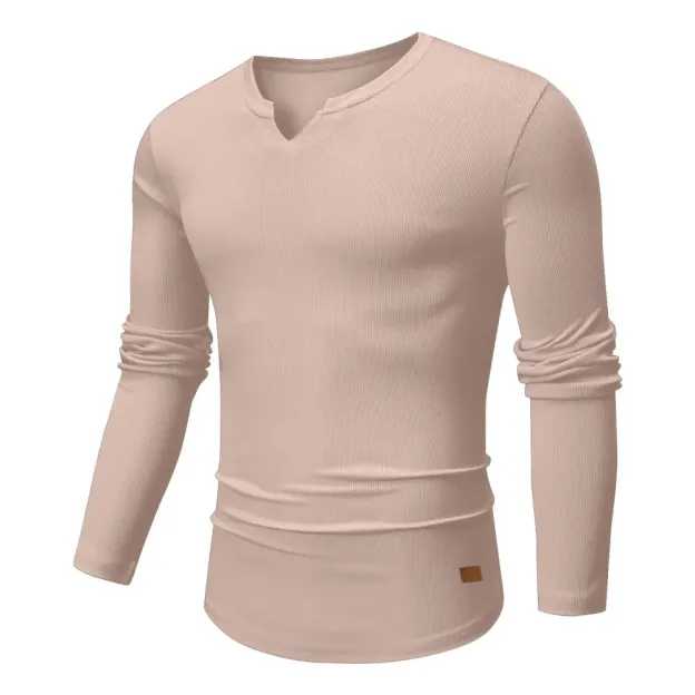 Men's Plain Casual Muscle Shirts for Men Slim Fitted