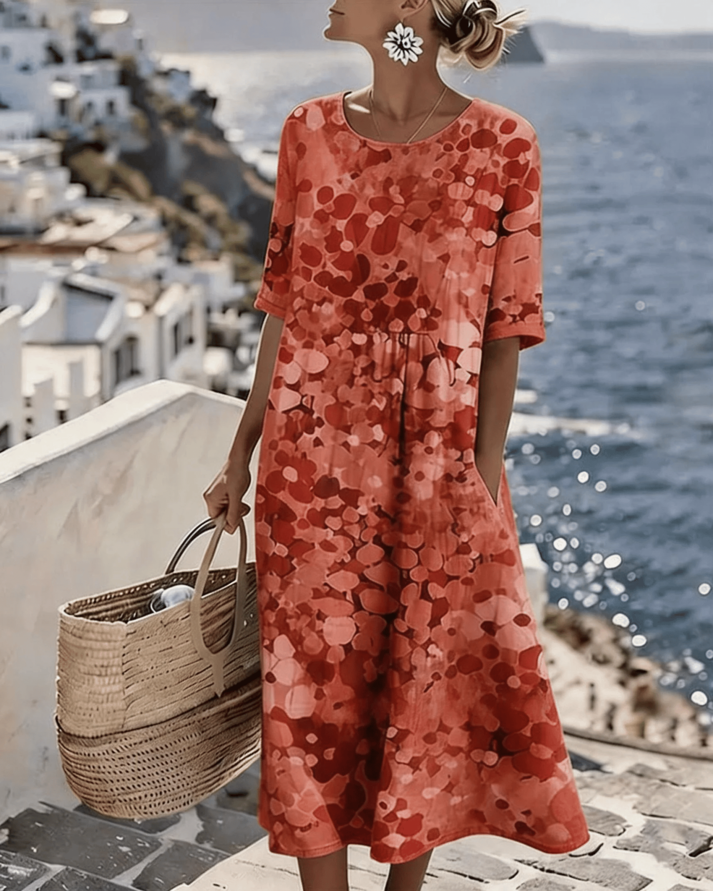 Last Day 89% OFF 🔥 🌼 COLOUR BLOOM: Bright, Soft, Effortless Watercolor Milk Silk Dress