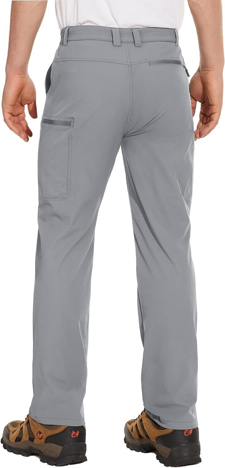 7-park Men's Hiking Pants 6 Pockets,Water Resistant Ripstop Outdoor Pants,Lightweight Quick Dry Fishing Work Pants