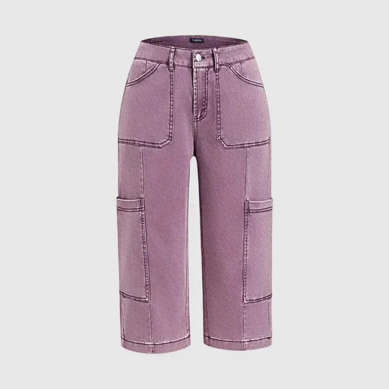 ⚡FINAL SALE⚡- Women's Mid-Rise Straight-Leg Cropped Pants