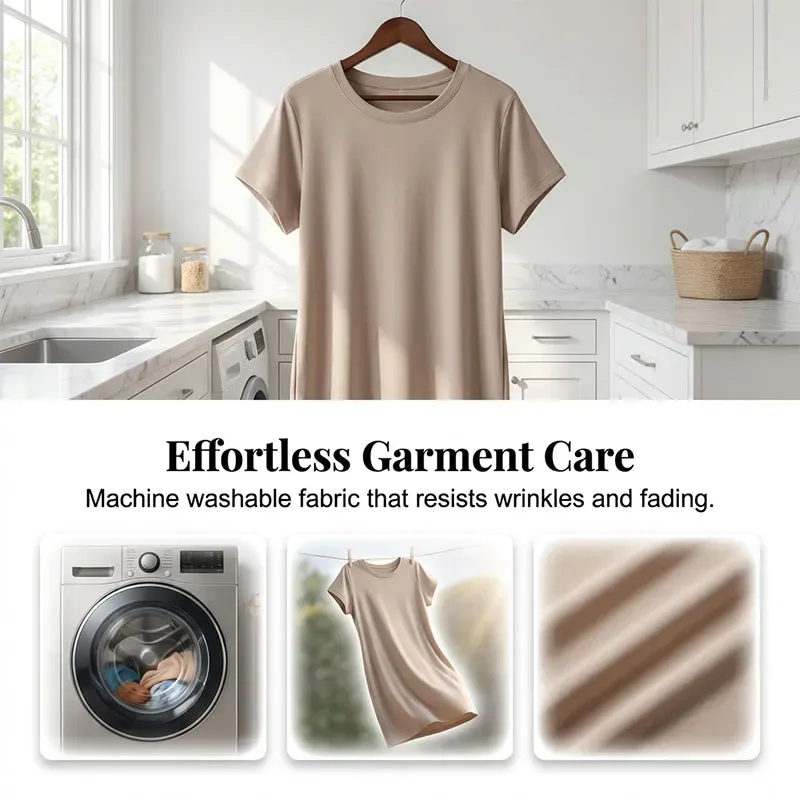 👗 90% OFF NOW! 🛍️ Women's Casual Short Sleeve T-Shirt Dress – Soft, Breathable & Pockets Included 🌿