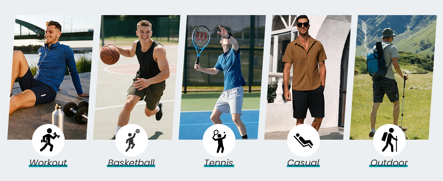 Mens athletic shorts