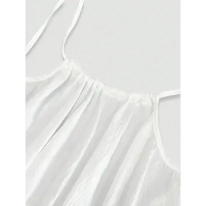 Women's Solid Backless Cami Sleep Dress – Sleeveless Nightwear