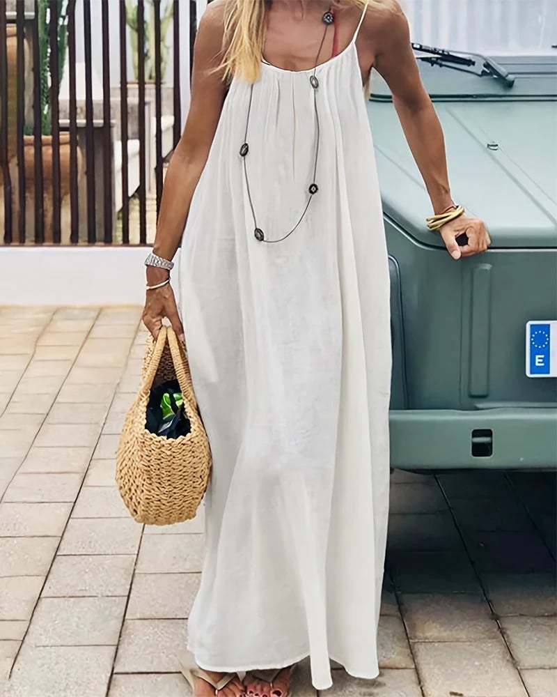 🎁LAST DAY SALE 89% OFF 🔥Women's Solid Color Backless Cami NightDress