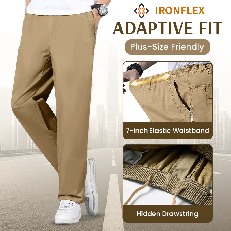 IRONFLEX - Flex Fit Zipper-Pocket Durable Pants