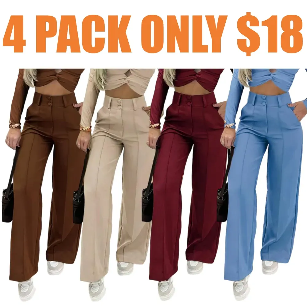 Women's Simple Wide-Leg Pants