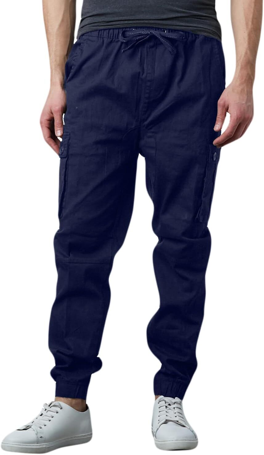 Last Day Promotion🔥3-Pack Men's Cotton Flex Stretch Cargo CombatJogger Pants (Sizes, S-6XL)
