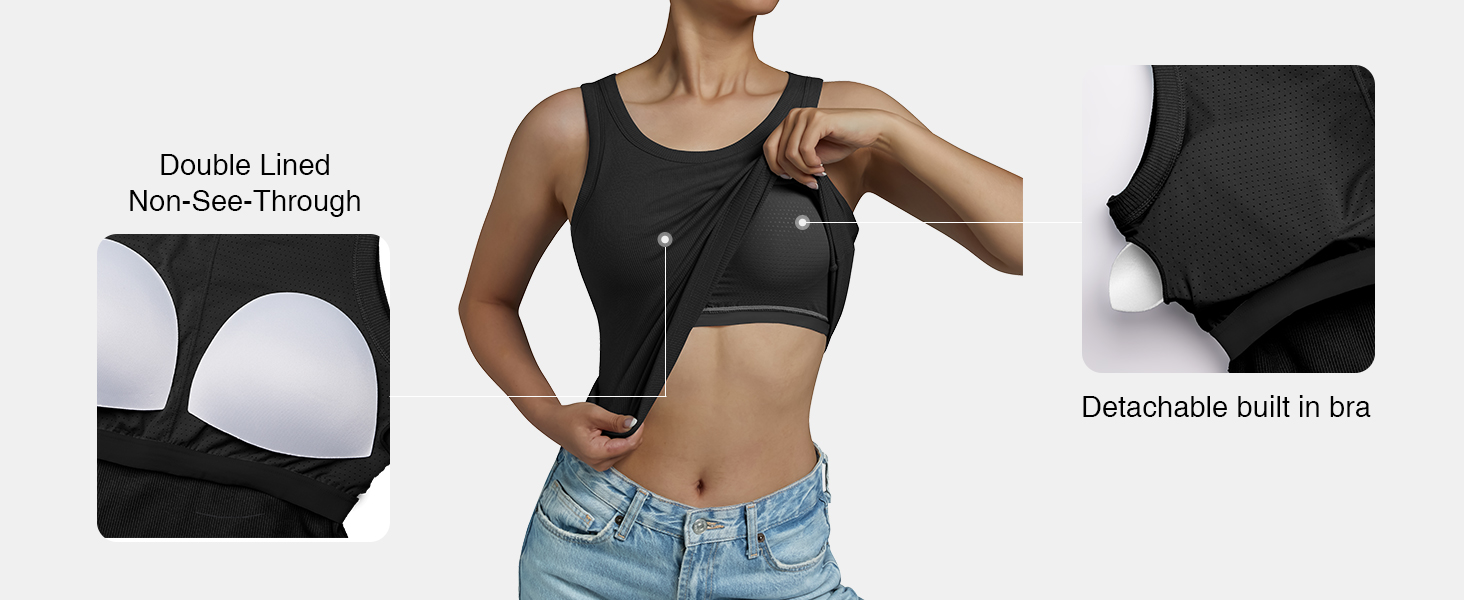 tank top with built in bra for women tops for women trendy white tops for women