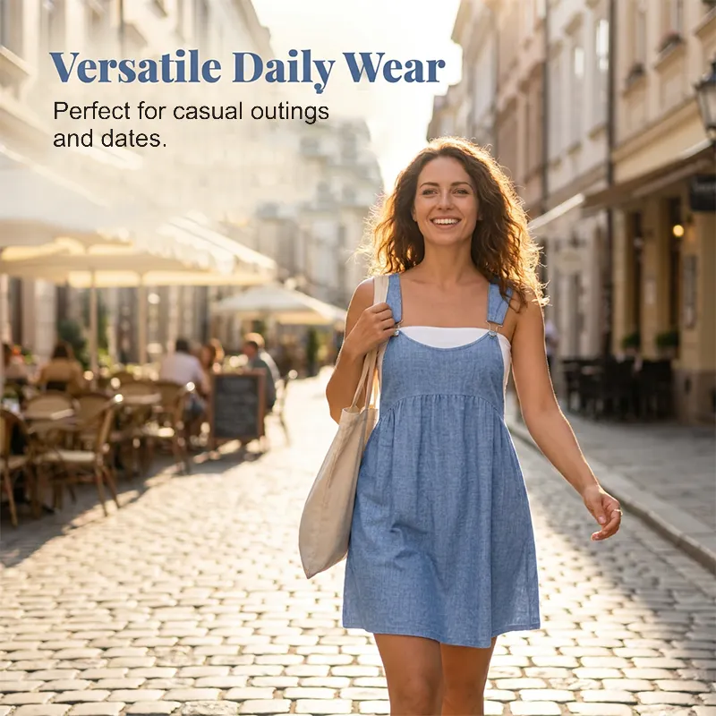 📢📢90% OFF !! ⏰Women's Casual Overall Pinafore Dress