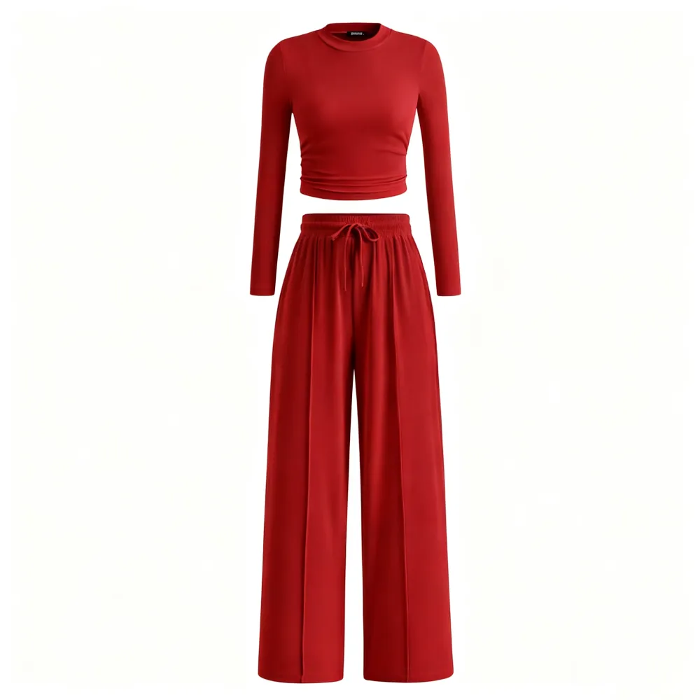 2-Piece Ribbed Knit Lounge Set