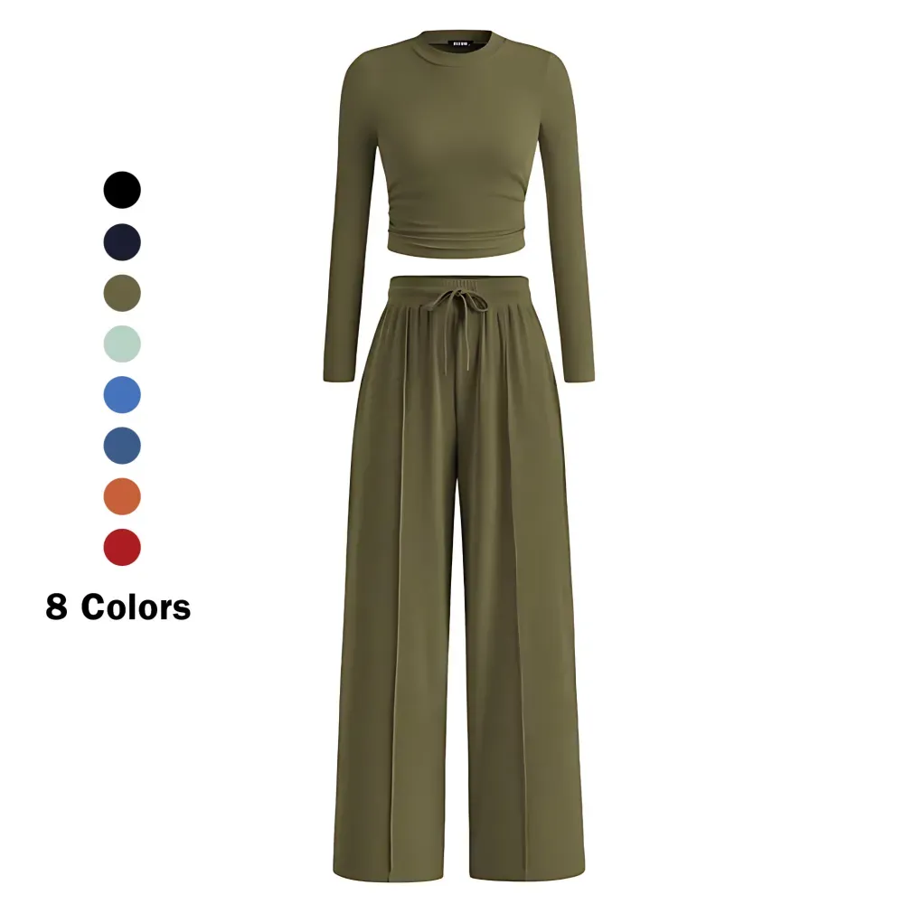 2-Piece Ribbed Knit Lounge Set