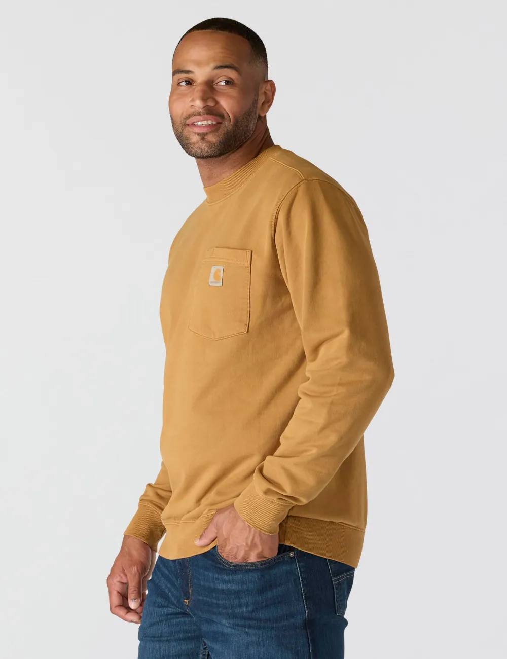 Unisex Midweight Crewneck Sweatshirt with Pocket