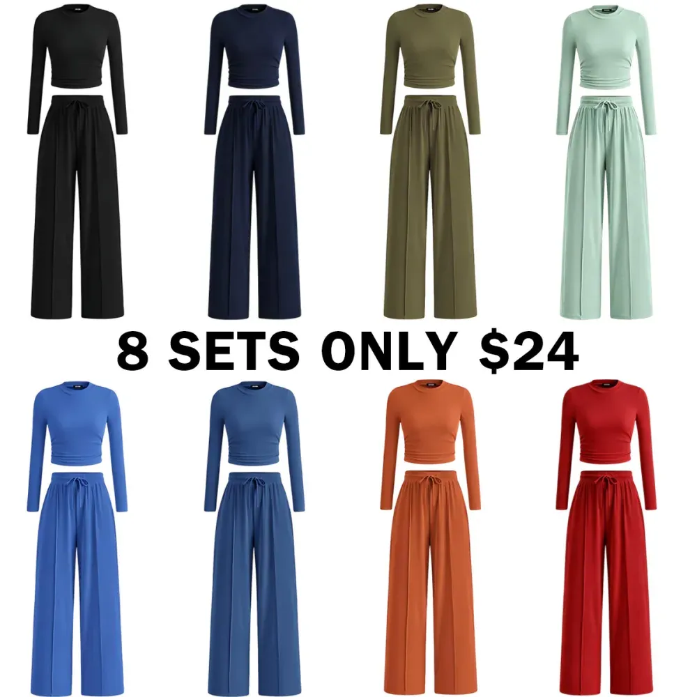 2-Piece Ribbed Knit Lounge Set