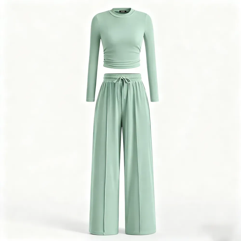 2-Piece Ribbed Knit Lounge Set