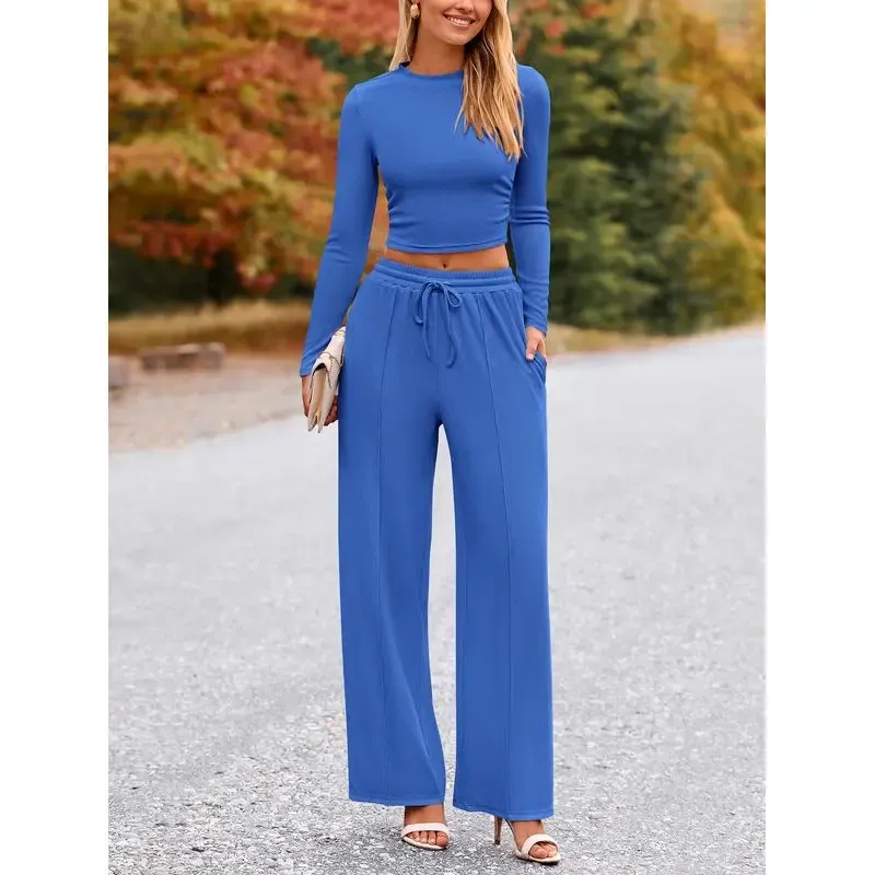 2-Piece Ribbed Knit Lounge Set